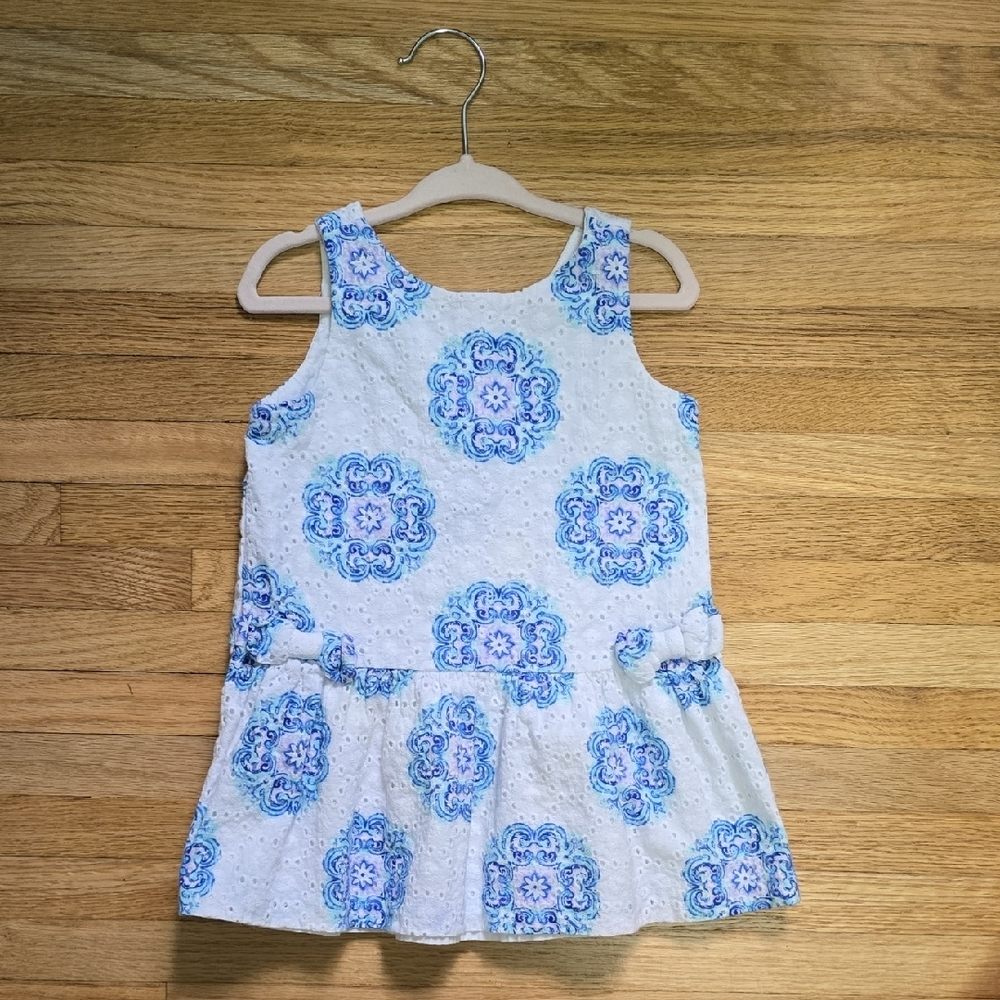 Janie and Jack Cream and Blue Garment